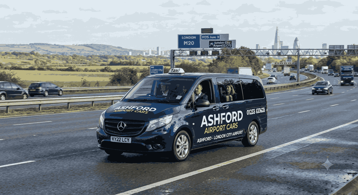 Airport Taxi Ashford to London City