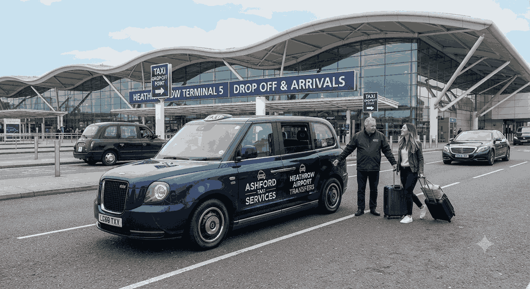 Airport Taxi Ashford to Heathrow