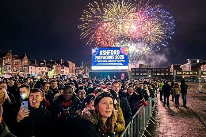 Ashford Fireworks 2026: Getting There and Booking a Taxi Home